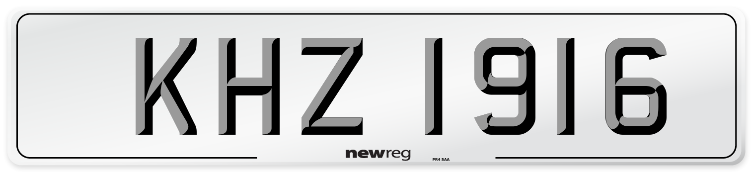 KHZ 1916 Number Plate from New Reg